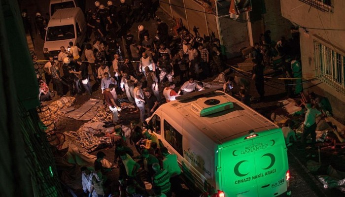مسؤول تركي: 22 على الأقل من ضحايا تفجير غازي عنتاب دون سن 14
