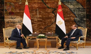 السيسي والعليمي يبحثان مساعي الحل السياسي باليمن